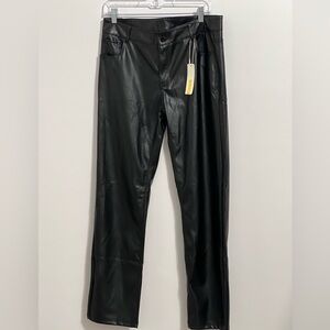 Black Faux Leather pants NWT size XL